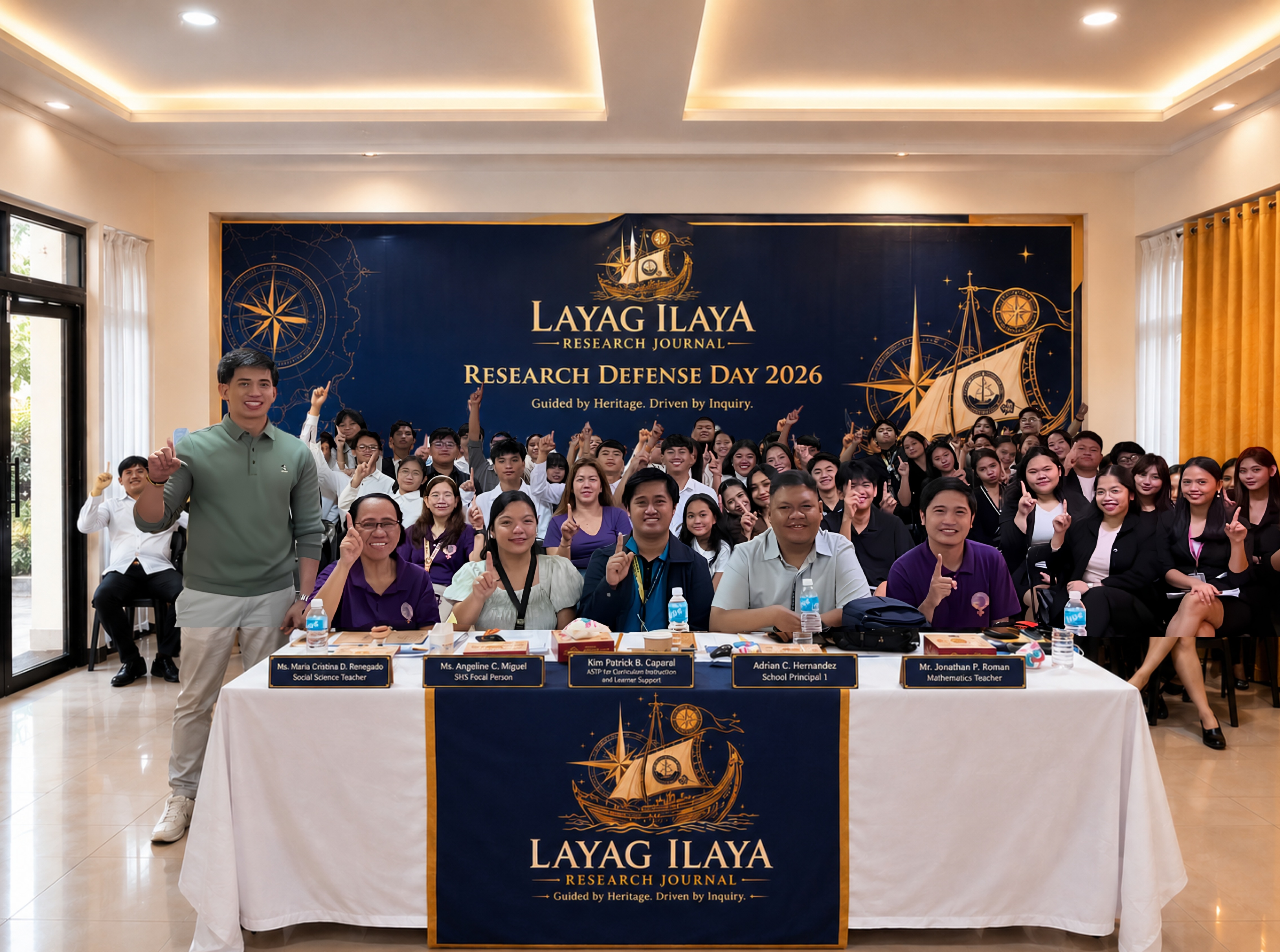 Researchers, advisers, and the evaluation panel gathered after Research Defense Day at IBIS